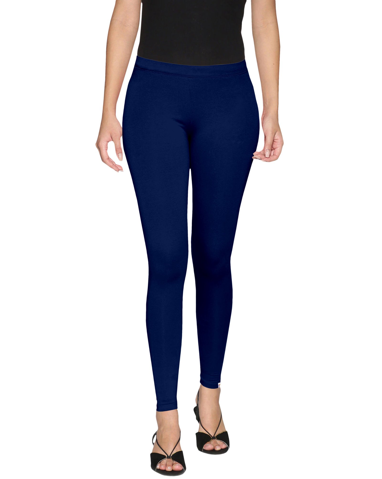 Navy Cotton Lycra Leggings