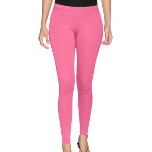 Pink Cotton Lycra Leggings