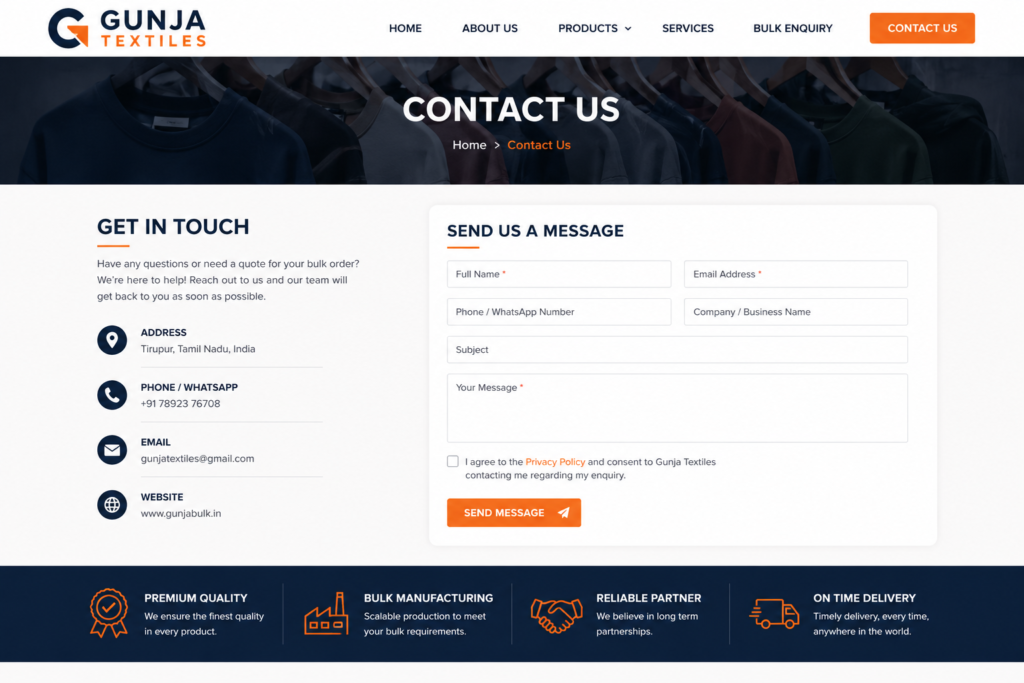 Contact Us Page