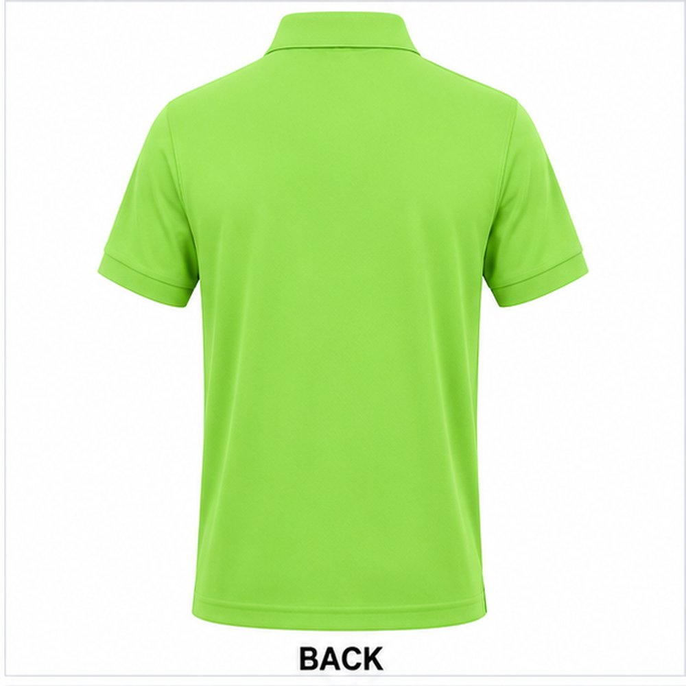 Lime Green Polo T-Shirt | Wholesale - Image 2